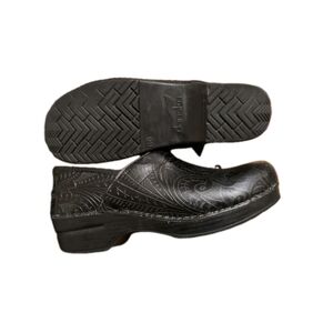 Waitress Occupational Women's Shoes Dansko Black Leather size 40/W9.5 Well Worn